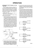 Instructions for attaching a PTO baler to a tractor with diagrams and text on a white background.