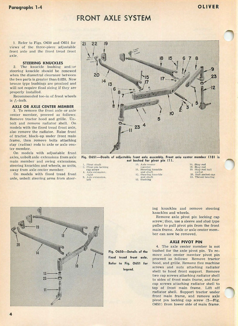 Oliver Super 55 and 550 Tractor - Service Manual