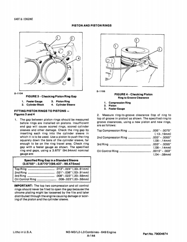 Gleaner L2, L3, M2, and M3 Combine - Service Manual