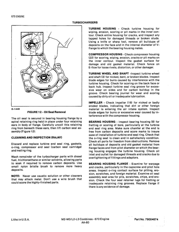 Gleaner L2, L3, M2, and M3 Combine - Service Manual