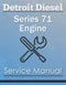 Detroit Diesel Series 71 Engine - Service Manual