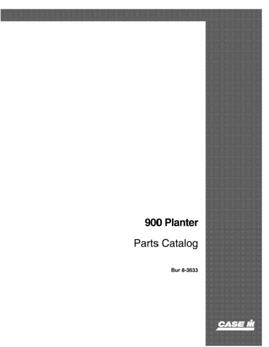 Case IH 900 Planter - Parts Catalog