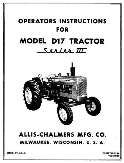 Allis-Chalmers D17 Series III Tractor Manual
