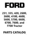 Ford 231, 335, 420, 2600, 3600, 4100, 4600, 5600, 5700, 6600, 6700, 7600, and 7700 Tractor - Parts Catalog
