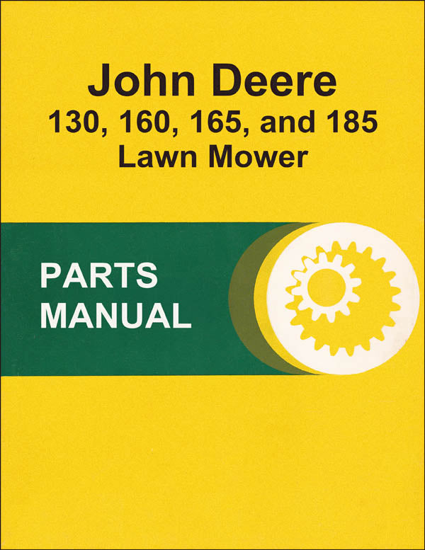 JD 130, 160, 165,  and 185 Lawn Mower - Parts Catalog
