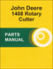 JD 1408 Rotary Cutter - Parts Catalog