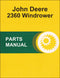 JD 2360 Windrower - Parts Catalog