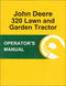 JD 320 Lawn and Garden Tractor - Operator's Manual