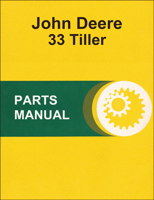 JD 33 Tiller - Parts Catalog
