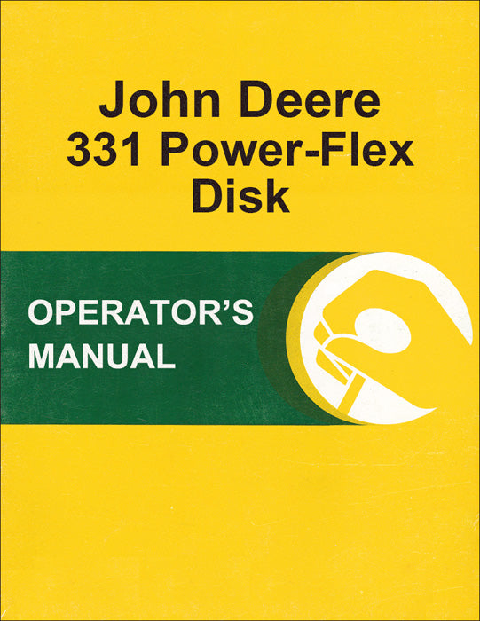JD 331 Power-Flex Disk - Operator's Manual