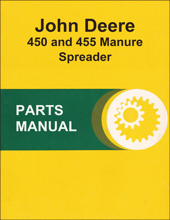 JD 450 and 455 Manure Spreader Parts Catalog Farm Manuals Fast