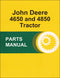 JD 4650 and 4850 Tractor - Parts Catalog