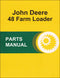 JD 48 Front End Loader - Parts Catalog
