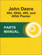 JD 494, 494A, 495, and 495A Planter - Parts Catalog