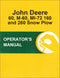 JD 60, M-60, MI-72 160 and 260 Snow Plow - Operator's Manual