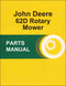 JD 62D Rotary Mower - Parts Catalog