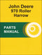 JD 970 Roller Harrow - Parts Catalog