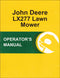 JD LX277 Lawn Mower - Operator's Manual