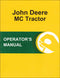 JD MC Tractor - Operator's Manual