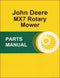 JD MX7 Rotary Mower - Parts Catalog