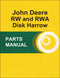 JD RW and RWA Disk Harrow - Parts Catalog