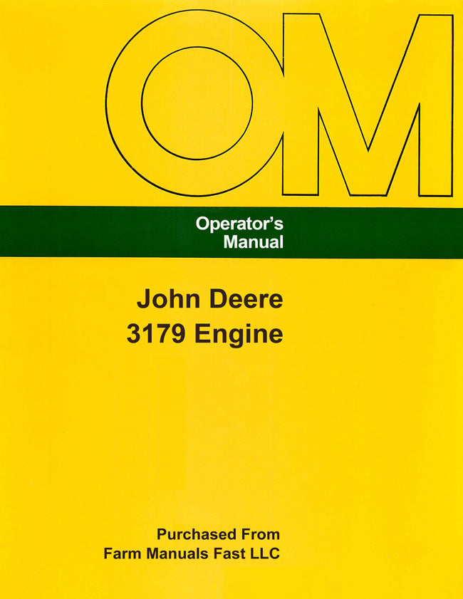 John Deere 3179 Engine Manual Cover