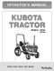Kubota B1550 and B1750 Tractor Manual