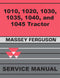 Massey Ferguson 1010, 1020, 1030, 1035, 1040, and 1045 Tractor - Service Manual