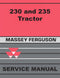 Massey Ferguson 230 and 235 Tractor - Service Manual