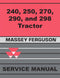 Massey Ferguson 240, 250, 270, 290, and 298 Tractor - Service Manual