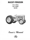 Massey Ferguson 35 Tractor - Operator's Manual