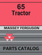 Massey Ferguson 65 Tractor - Parts Catalog