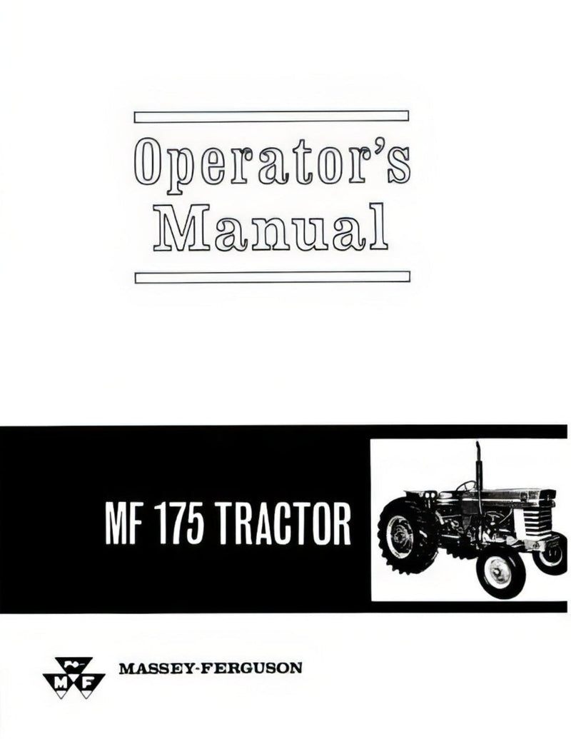 Massey Ferguson 175 Tractor Manual