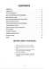Table of contents for a machine manual on baling equipment.
