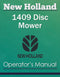 New Holland 1409 Disc Mower - Operator's Manual