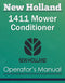 New Holland 1411 Mower Conditioner - Operator's Manual
