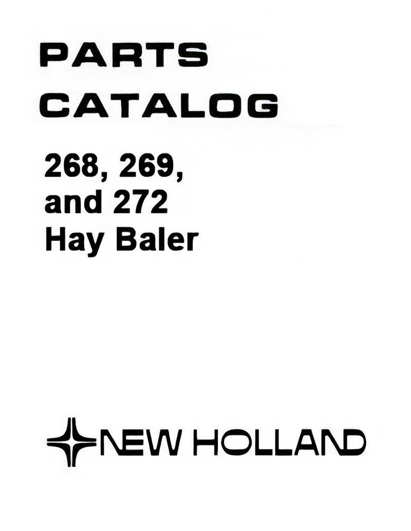 Service Parts Catalog for New Holland 268 269 272 Balers Service Parts Catalog for New Holland 268 269 272 Balers