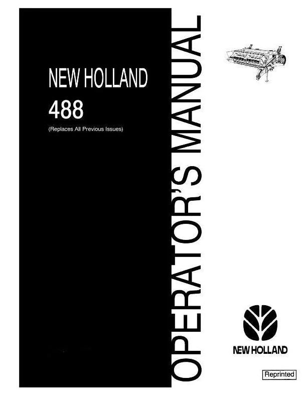 New Holland 488 Haybine Mower Conditioner Manual