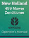 New Holland 499 Mower Conditioner - Operator's Manual