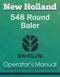 New Holland 548 Round Baler - Operator's Manual