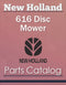 New Holland 616 Disc Mower - Parts Catalog