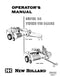 New Holland 66 Super Twine Tie Baler Manual