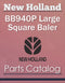 New Holland BB940P Large Square Baler - Parts Catalog