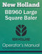 New Holland BB960 Large Square Baler - Operator's Manual