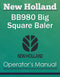New Holland BB980 Big Square Baler - Operator's Manual