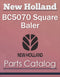 New Holland BC5070 Square Baler - Parts Catalog
