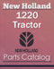 New Holland 1220 Tractor - Parts Catalog