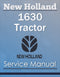 New Holland 1630 Tractor - Service Manual