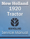New Holland 1920 Tractor - Service Manual