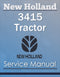 New Holland 3415 Tractor - Service Manual
